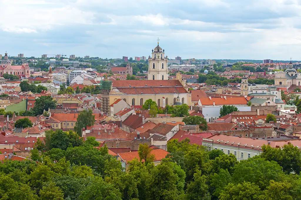 Vista del casco antiguo de Vilna