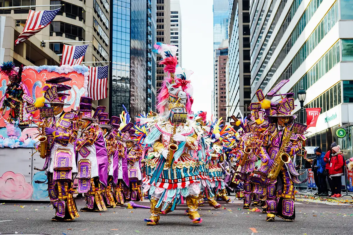 2020 Mummers Parade photo by Kyle Huff for PHLCVB