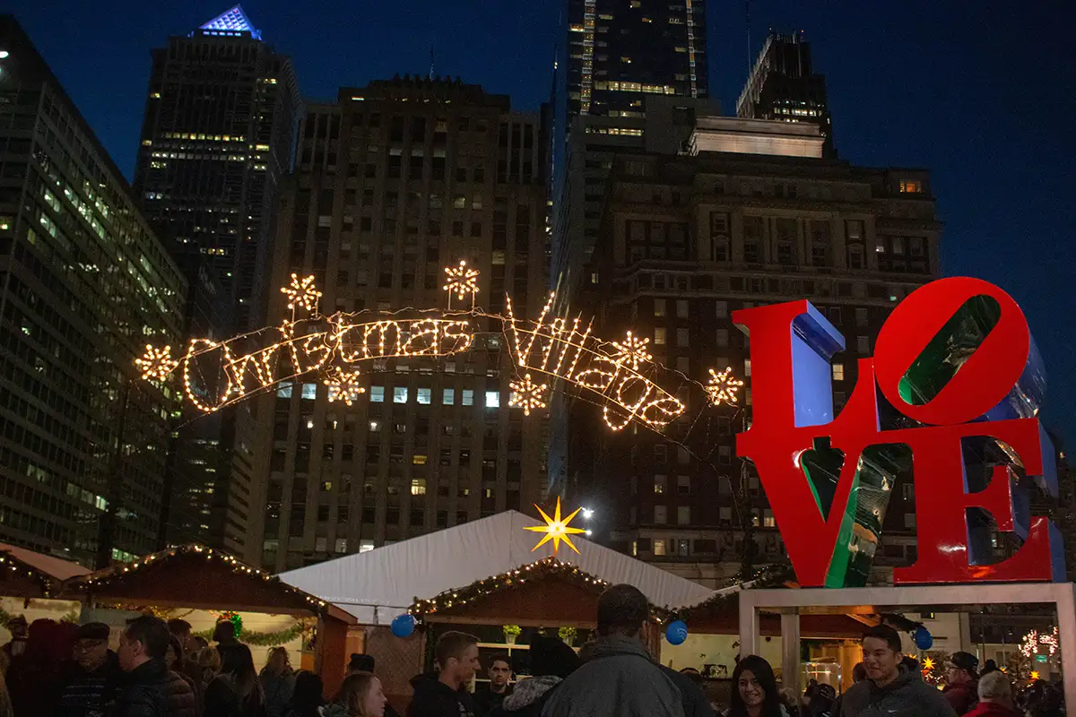 Christmas Village in Philadelphia. Photo courtesy of Christmas Village in Philadelphia