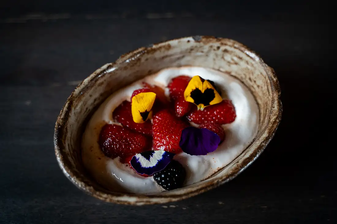 Caluana el sabor italo-castizo en Madrid 1 Fresas con crema mascarpone