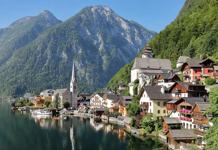 Vista de Hallstatt en Austria