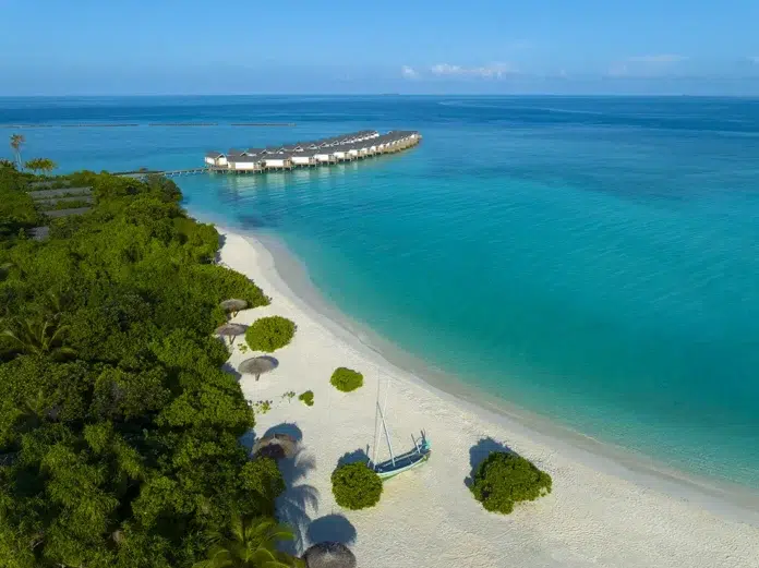 Aerial Island and Water Villas