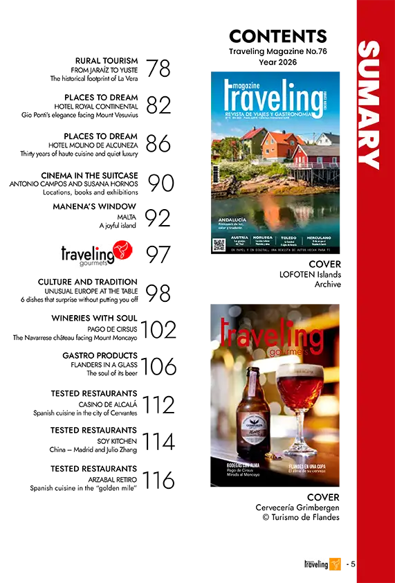 Revista Traveling 76 3 Sumario Página 2 revista Traveling 76