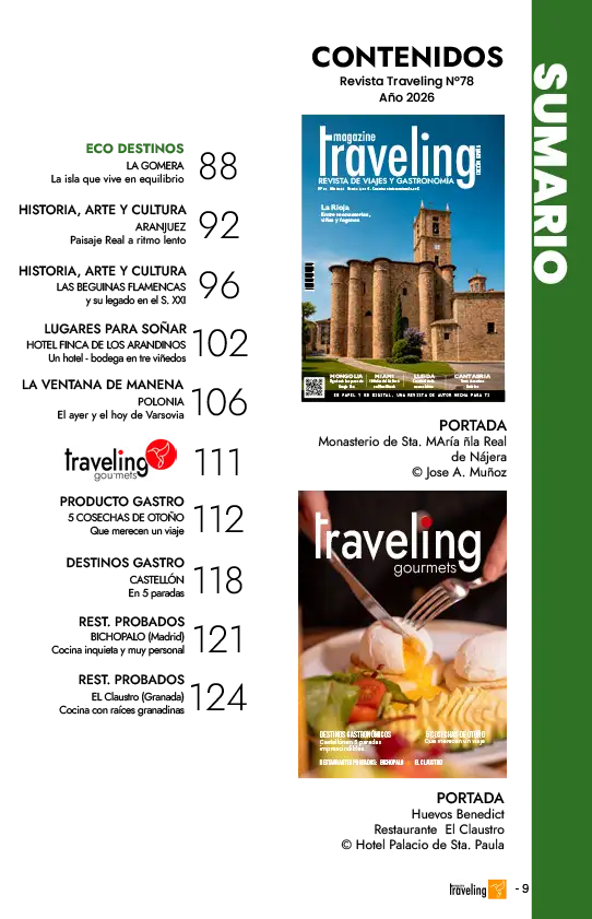Revista Traveling 78 3 Sumario pag 2 revista traveling 78